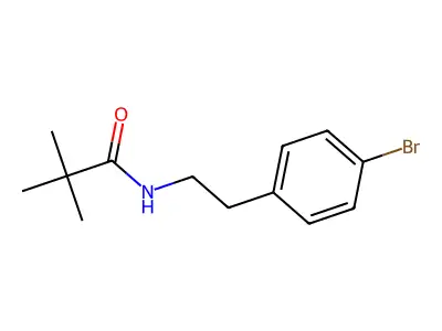 N-[2-(4-bromophenyl)ethyl]-2,2-dimethylpropanamide structure