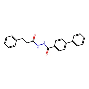 4-phenyl-N'-(3-phenylpropanoyl)benzohydrazide structure