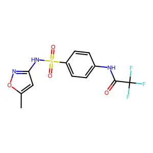 2,2,2-trifluoro-N-(4-{[(5-methyl-3-isoxazolyl)amino]sulfonyl}phenyl)acetamide structure