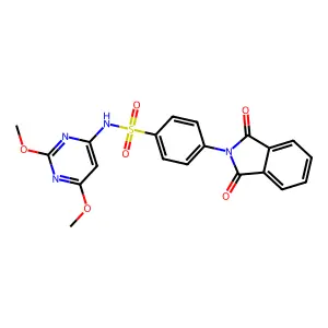 N-(2,6-dimethoxypyrimidin-4-yl)-4-(1,3-dioxoisoindol-2-yl)benzenesulfonamide structure