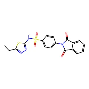 4-(1,3-dioxo-1,3-dihydro-2H-isoindol-2-yl)-N-(5-ethyl-1,3,4-thiadiazol-2-yl)benzenesulfonamide structure