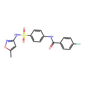 4-fluoro-N-(4-{[(5-methyl-3-isoxazolyl)amino]sulfonyl}phenyl)benzamide structure