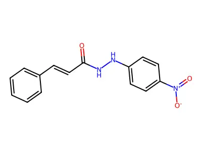 (E)-N'-(4-nitrophenyl)-3-phenylprop-2-enehydrazide structure