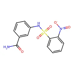 3-[(2-Nitrophenyl)sulfonylamino]benzamide structure