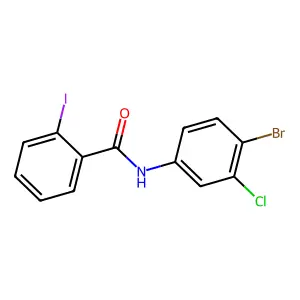 N-(4-bromo-3-chlorophenyl)-2-iodobenzamide structure