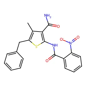 5-Benzyl-4-methyl-2-[(2-nitrobenzoyl)amino]thiophene-3-carboxamide structure