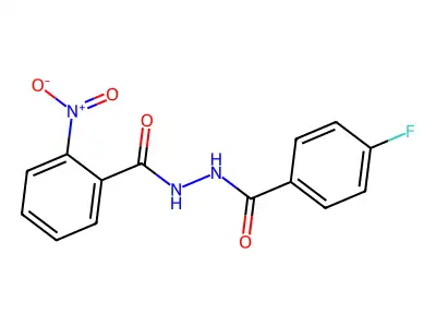 N'-(4-fluorobenzoyl)-2-nitrobenzohydrazide structure