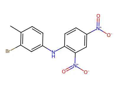 N-(3-bromo-4-methylphenyl)-2,4-dinitroaniline structure