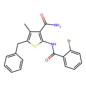 5-Benzyl-2-[(2-bromobenzoyl)amino]-4-methyl-3-thiophenecarboxamide structure