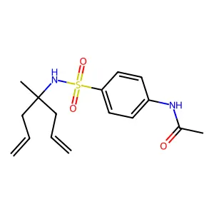 N-[4-(4-methylhepta-1,6-dien-4-ylsulfamoyl)phenyl]acetamide structure