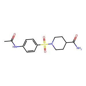 1-{[4-(Acetylamino)phenyl]sulfonyl}piperidine-4-carboxamide structure