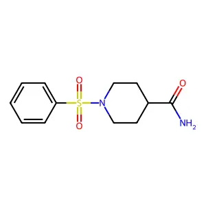 1-(Phenylsulfonyl)piperidine-4-carboxamide structure