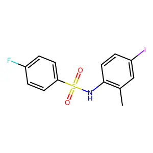 4-fluoro-N-(4-iodo-2-methylphenyl)benzenesulfonamide structure
