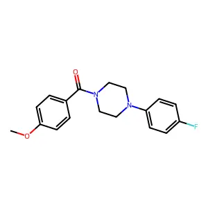 1-(4-Fluorophenyl)-4-(4-methoxybenzoyl)piperazine structure