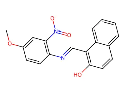1-{(E)-[(4-methoxy-2-nitrophenyl)imino]methyl}naphthalen-2-ol structure