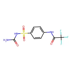 N-{4-[(4,6-dimethylpyrimidin-2-yl)sulfamoyl]phenyl}-2,2,2-trifluoroacetamide structure