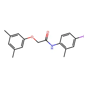 2-(3,5-dimethylphenoxy)-N-(4-iodo-2-methylphenyl)acetamide structure