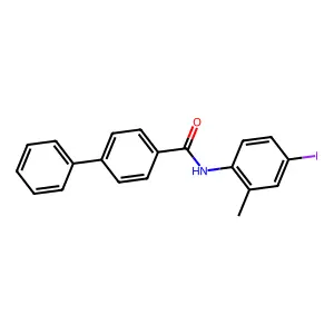 N-(4-iodo-2-methylphenyl)[1,1'-biphenyl]-4-carboxamide structure
