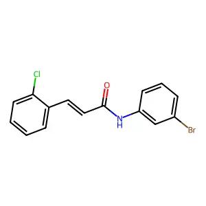 (E)-N-(3-bromophenyl)-3-(2-chlorophenyl)prop-2-enamide structure