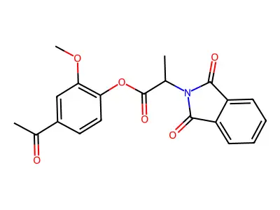 4-Acetyl-2-methoxyphenyl 2-(1,3-dioxoisoindolin-2-yl)propanoate structure