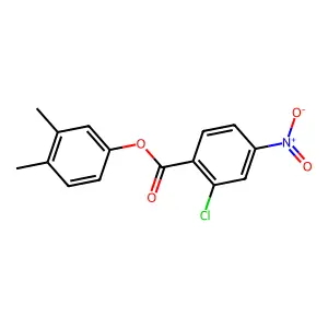 3,4-Dimethylphenyl 2-chloro-4-nitrobenzoate structure