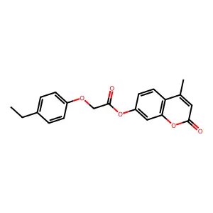 4-methyl-2-oxo-2H-chromen-7-yl 2-(4-ethylphenoxy)acetate structure