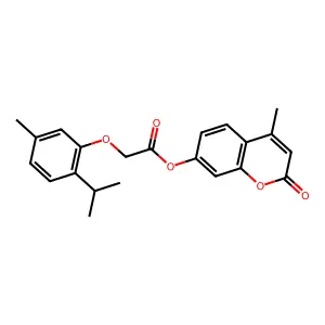 4-Methyl-2-oxochromen-7-yl 2-[5-methyl-2-(methylethyl)phenoxy]acetate structure