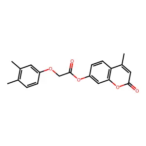 4-methyl-2-oxo-2H-chromen-7-yl 2-(3,4-dimethylphenoxy)acetate structure
