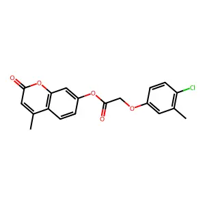 4-methyl-2-oxo-2H-chromen-7-yl 2-(4-chloro-3-methylphenoxy)acetate structure