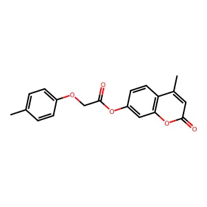 4-methyl-2-oxo-2H-chromen-7-yl (4-methylphenoxy)acetate structure