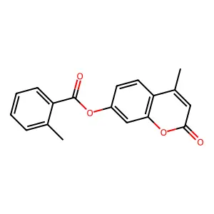 4-methyl-2-oxo-2H-chromen-7-yl 2-methylbenzoate structure
