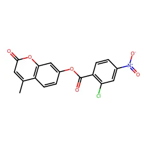 4-methyl-2-oxo-2H-chromen-7-yl 2-chloro-4-nitrobenzoate structure