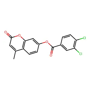 4-Methyl-2-oxochromen-7-yl 3,4-dichlorobenzoate structure