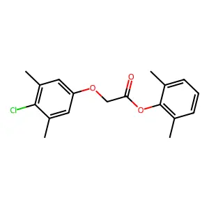 2,6-Dimethylphenyl [(4-chloro-3,5-dimethylphenyl)oxy]acetate structure