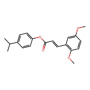 4-(methylethyl)phenyl (2E)-3-(2,5-dimethoxyphenyl)prop-2-enoate structure