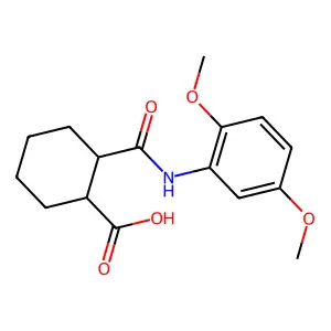 2-[(2,5-Dimethoxyanilino)carbonyl]cyclohexanecarboxylic acid structure