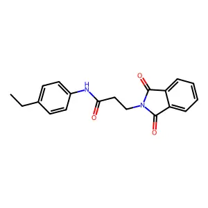 3-(1,3-dioxo-1,3-dihydro-2H-isoindol-2-yl)-N-(4-ethylphenyl)propanamide structure