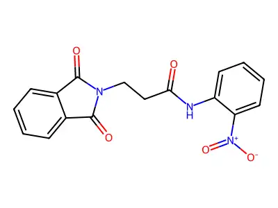 3-(1,3-dioxoisoindol-2-yl)-N-(2-nitrophenyl)propanamide structure