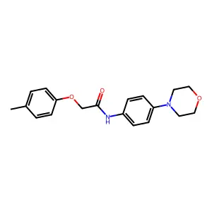 2-(4-methylphenoxy)-N-(4-morpholin-4-ylphenyl)acetamide structure