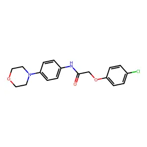 2-(4-chlorophenoxy)-N-(4-morpholin-4-ylphenyl)acetamide structure