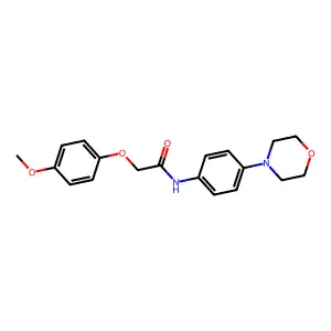 2-(4-methoxyphenoxy)-N-(4-morpholin-4-ylphenyl)acetamide structure