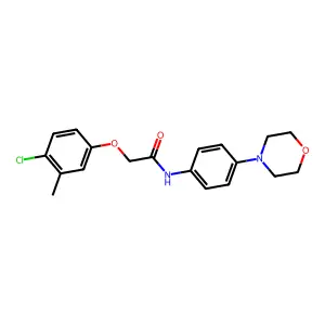2-(4-chloro-3-methylphenoxy)-N-[4-(morpholin-4-yl)phenyl]acetamide structure