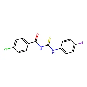 4-chloro-N-[(4-iodophenyl)carbamothioyl]benzamide structure