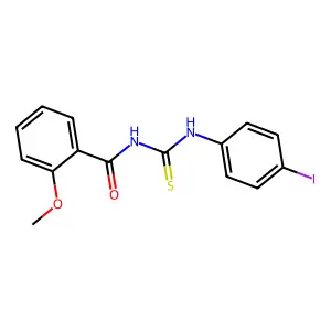 N-[(4-iodophenyl)carbamothioyl]-2-methoxybenzamide structure