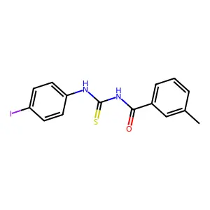 N-[(4-iodophenyl)carbamothioyl]-3-methylbenzamide structure