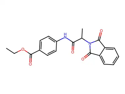 Ethyl 4-[2-(1,3-dioxoisoindol-2-yl)propanoylamino]benzoate structure