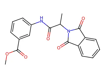 Methyl 3-[2-(1,3-dioxoisoindol-2-yl)propanoylamino]benzoate structure