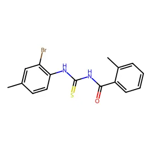 N-[(2-bromo-4-methylphenyl)carbamothioyl]-2-methylbenzamide structure