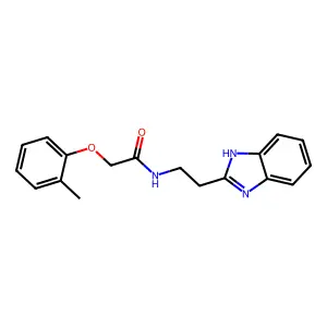 N-[2-(1H-benzimidazol-2-yl)ethyl]-2-(2-methylphenoxy)acetamide structure