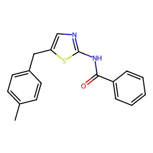 N-[5-(4-methylbenzyl)-1,3-thiazol-2-yl]benzamide structure